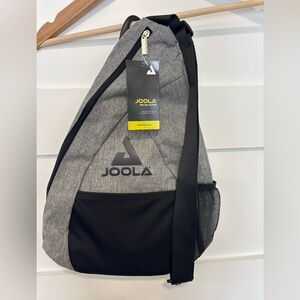 Hoopla Pickleball hanging Gray and Black Men's Sling Bag
